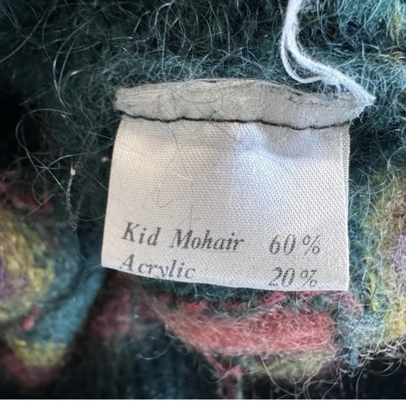 Vintage 80’s Sai Sai Chunky Mohair Cardigan South western Style - Picture 7 of 12